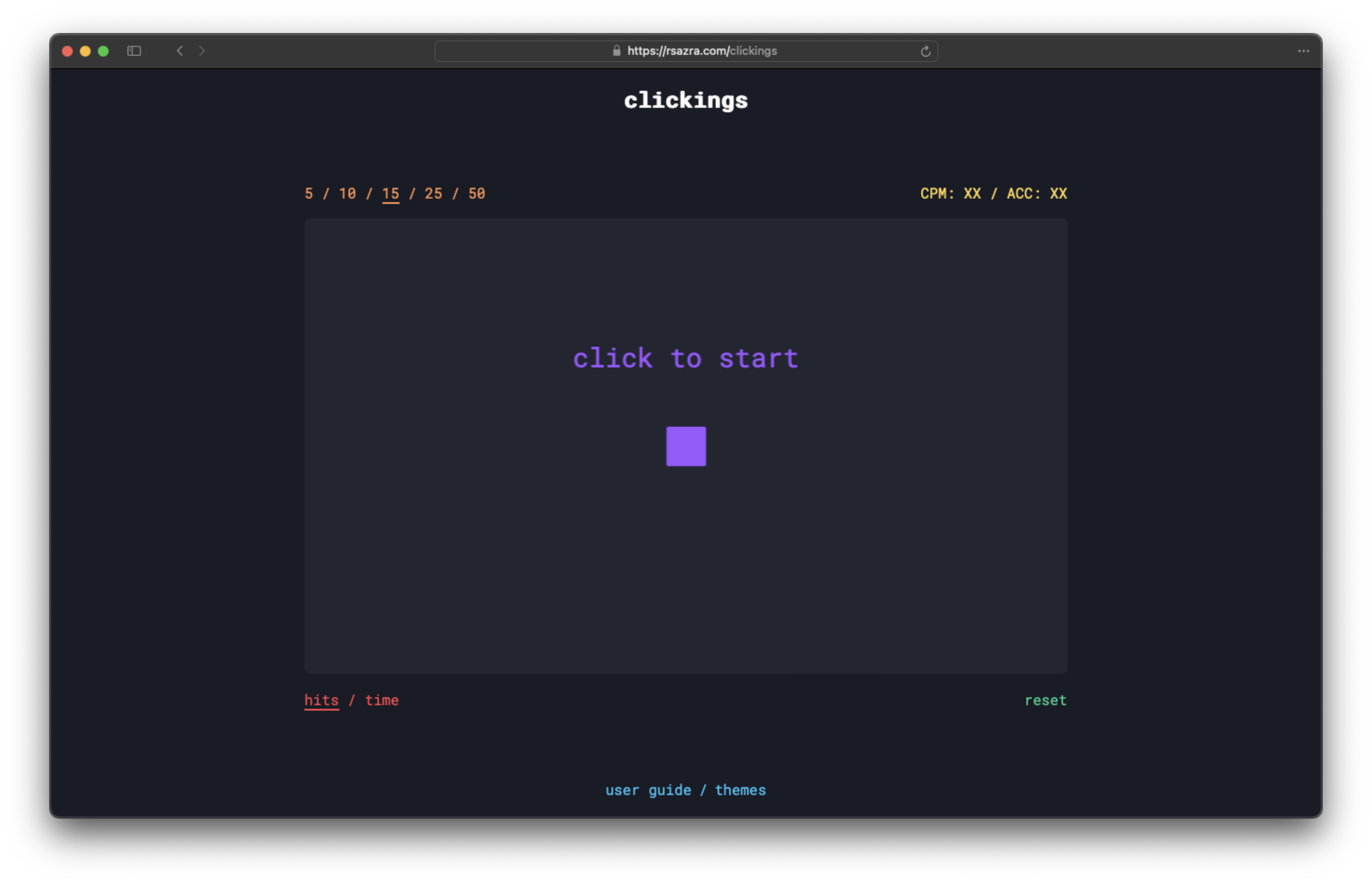 clickings with the dots theme
